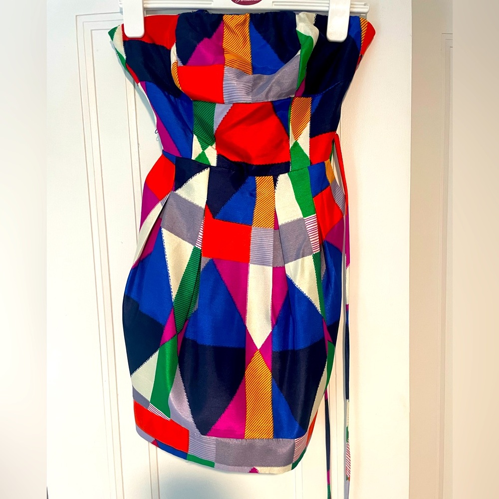 Vintage colorful art deco bubble dress